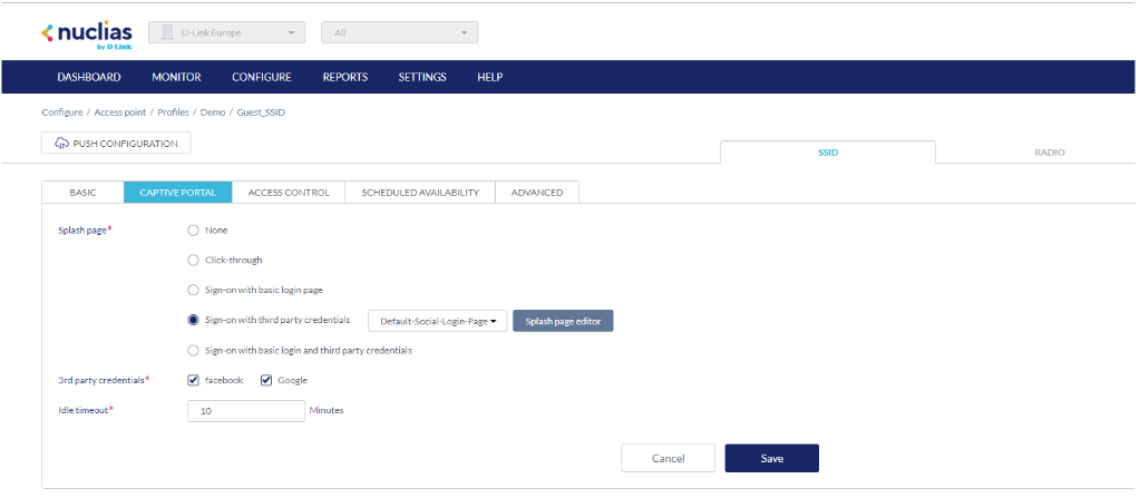 Setup Social Login in Nuclias