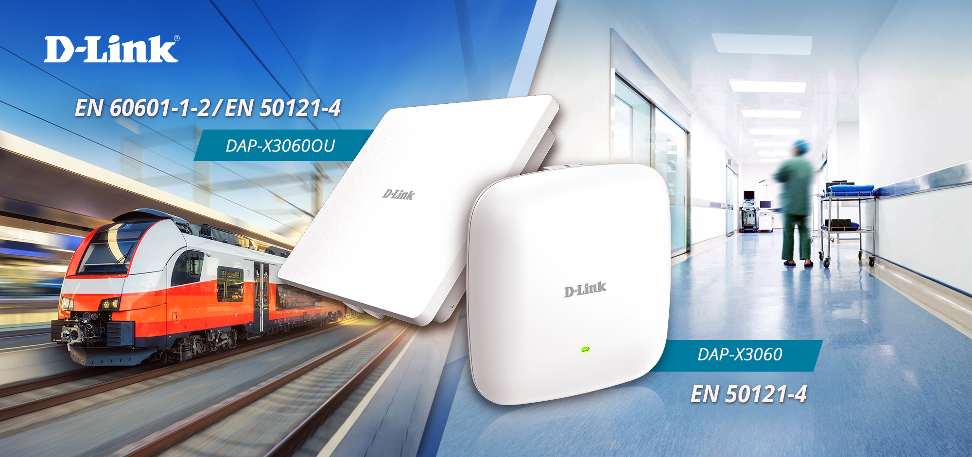 D-Link DAP-X3060 & DAP-X3060OU Earn EN 60601-1-2, EN 50121-4 Certifications
    Elevating Security and Performance to the Next Level