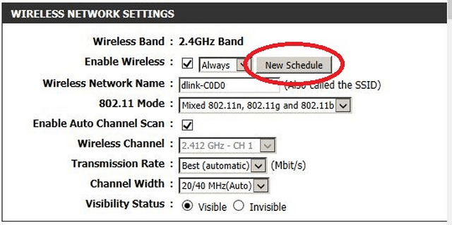 DIR 845L_Schedule my wireless connection0001